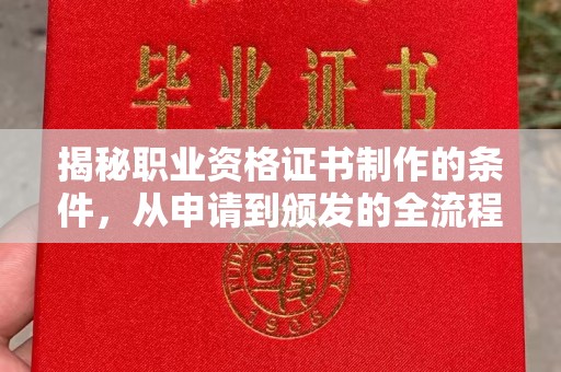杏花岭揭秘职业资格证书制作的条件，从申请到颁发的全流程解析